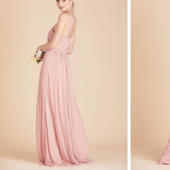 Birdy Grey Pink Halter Kiko Dusty Rose Bridesmaid Wedding Guest Prom Dress - Picture 2 of 14